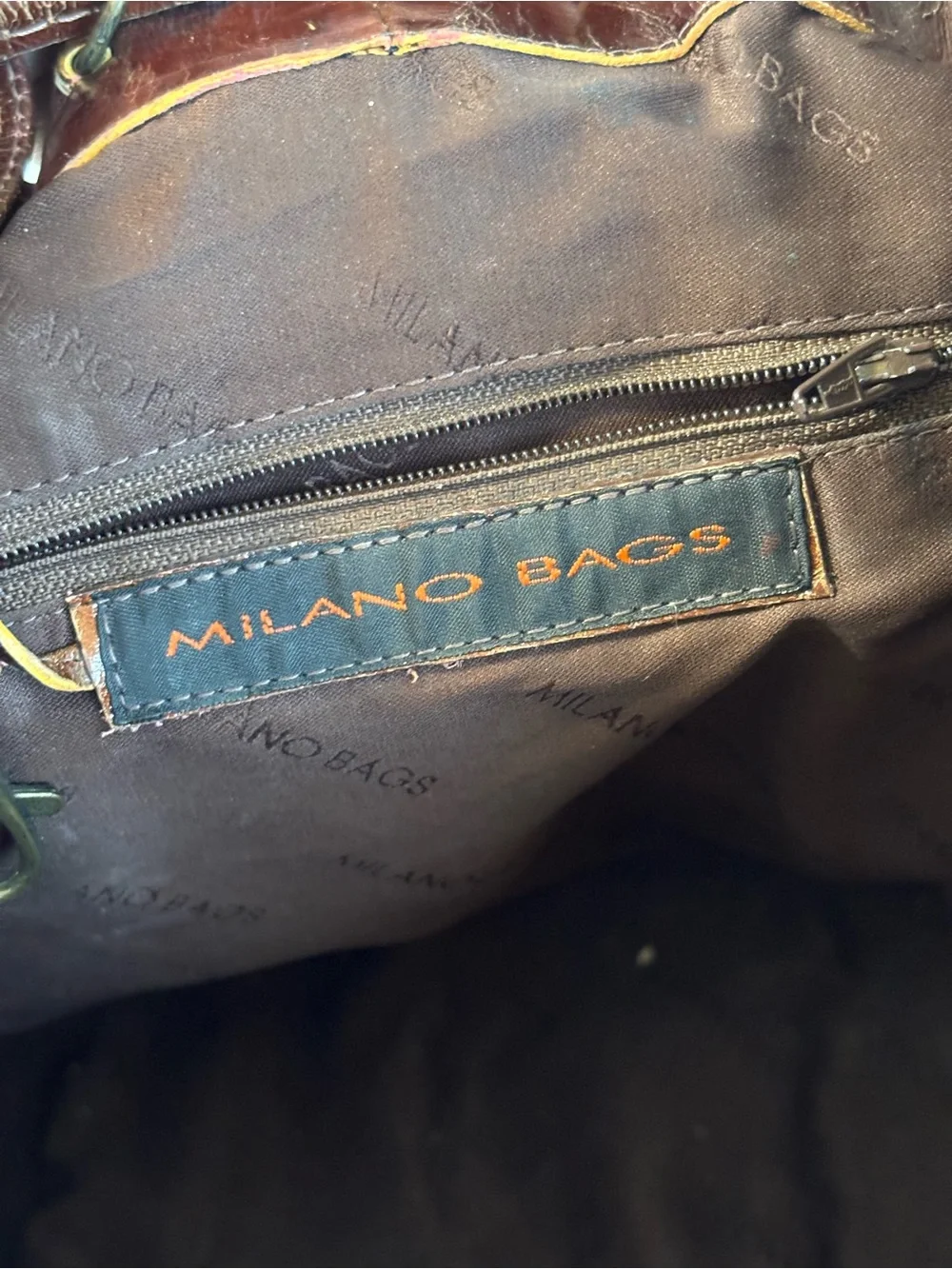 Classic Brown Leather Pleated Tote/Purse, Milano Bags, fall, vintage, luxe